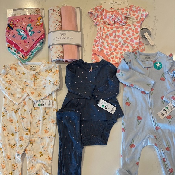 Carter's Baby Clothing Set - Pink, Blue, White - Picture 1 of 8